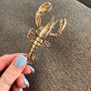 LOBSTER GOLD TONE Metal Wine / Liquor Bottle Stopper